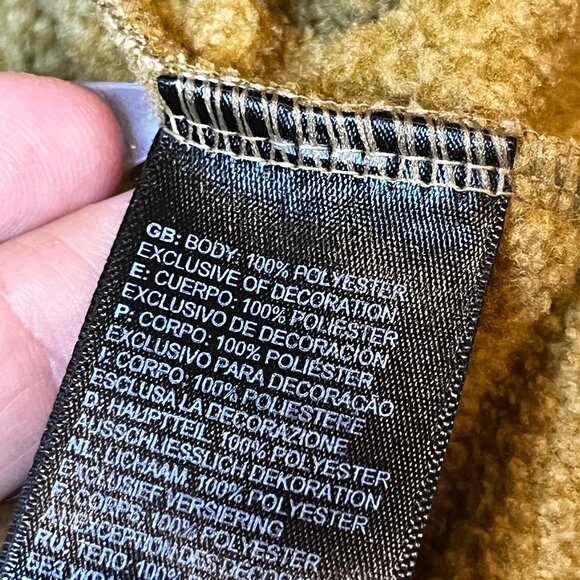 Men's The North Face Textured Cap Rock ¼ Zip Pullover Sweatshirt Jacket L Gold - Picture 8 of 12